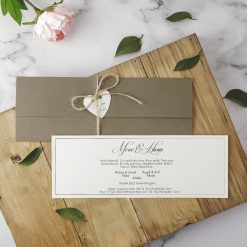 Faire Part Mariage Taupe Avec Coeur