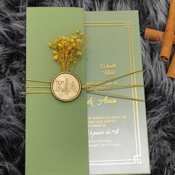 Faire Part Mariage Champetre Transparent Fleurs sechees