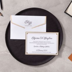 Faire Part Mariage Blanc Elegant