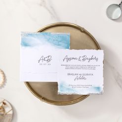 Faire Part Mariage Bleu Ocean
