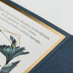 Faire Part Mariage Bleu Vert 3 Volets