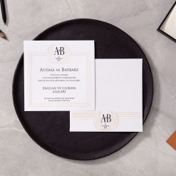 Faire Part Mariage Champetre Couronne de Laurier
