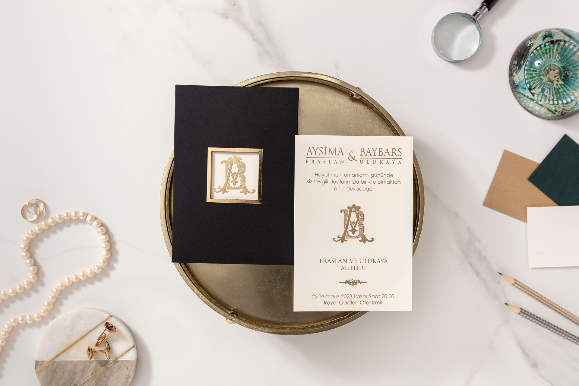 Faire Part Mariage Chic Noir (3)