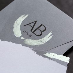 Faire Part Mariage Decoupe Naturel Grey