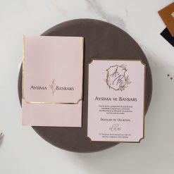 Faire Part Mariage Douce Rose