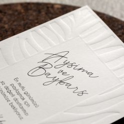 Faire Part Mariage Feuillage Relief