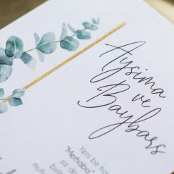Faire Part Mariage Feuille d'Eucalyptus