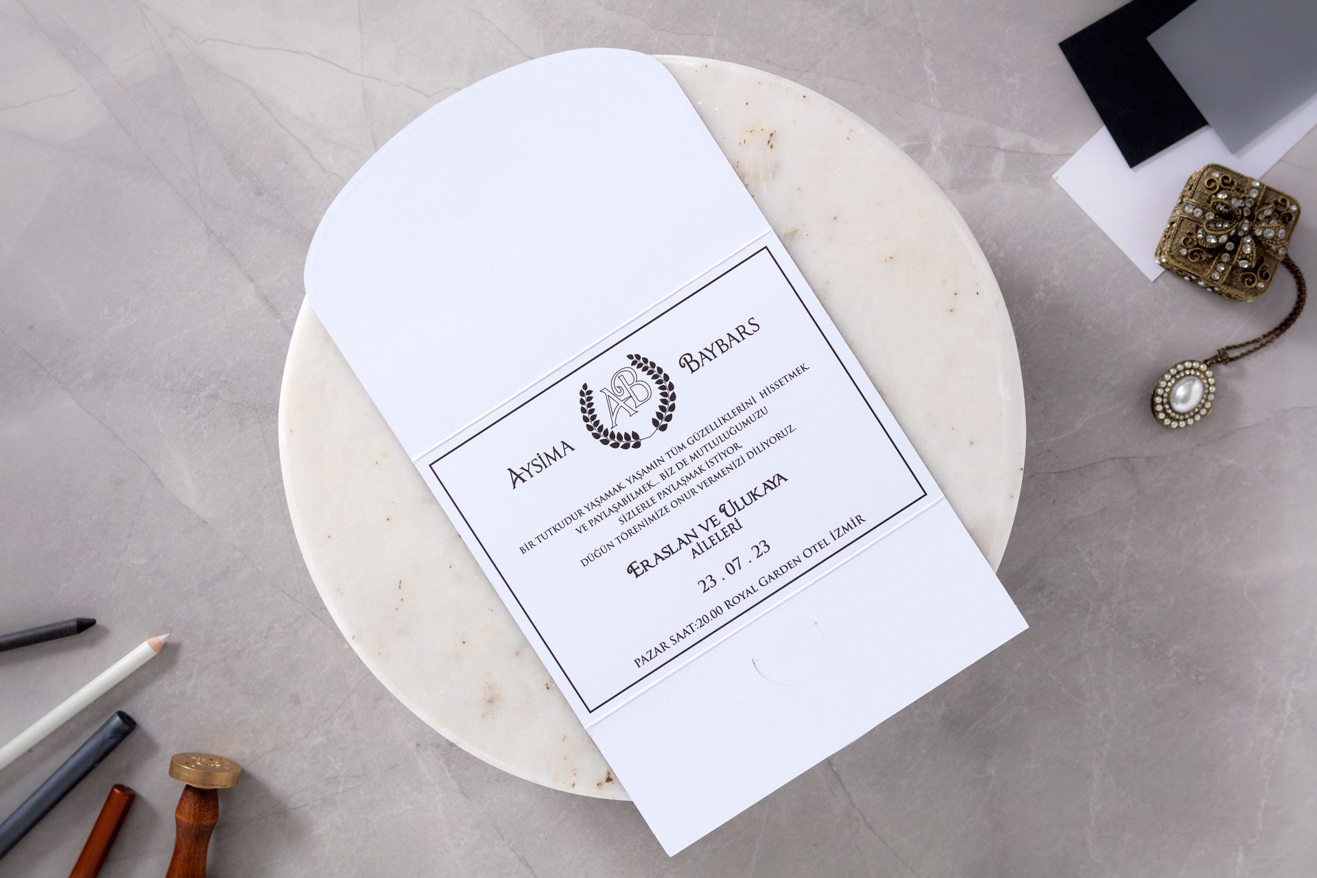 Faire Part Mariage Grey Silver