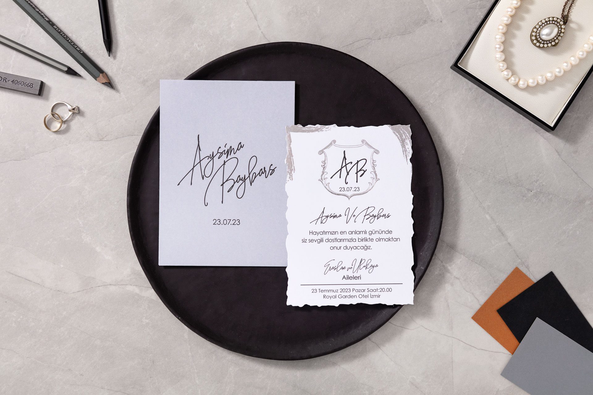 Faire Part Mariage Mirage Argente (2)