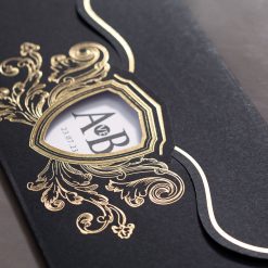 Faire Part Mariage Noir Avec Dorure