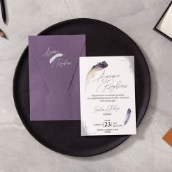 Faire Part Mariage Plume Avec Enveloppe