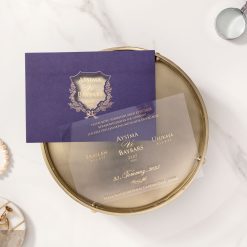 Faire Part Mariage Transparent Violet