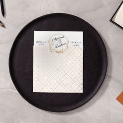 aire Part Mariage Monogramme Carre