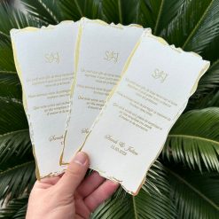Faire Part Mariage Bord Arrondi Avec Dorure