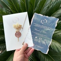 Faire Part Mariage Plexiglass Bord Arrondi
