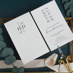 Faire Part Mariage Chic Enveloppe Verticale