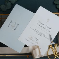 Faire Part Mariage Enveloppe Bleu Pastelle
