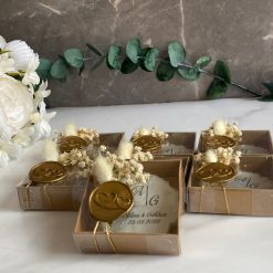 Magnet Bouquet Champetre Dore Avec Sceau