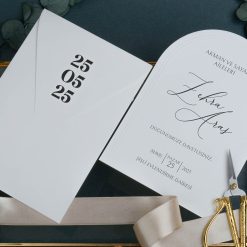 Faire Part Mariage Arrondi Enchanté