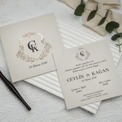 Faire Part Mariage Emblème Champêtre Chic