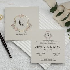 Faire Part Mariage Emblème Champêtre Chic