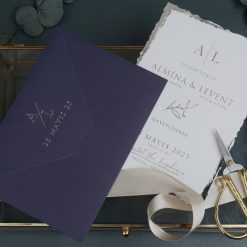 Faire Part Mariage Enveloppe Mauve Éclat