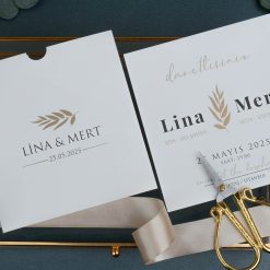 Faire Part Mariage Epis Doré