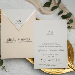 Faire Part Mariage Ouverture Triangle Enchantée