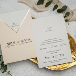 Faire Part Mariage Ouverture Triangle Enchantée