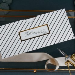 Faire Part Mariage Rayure Chic