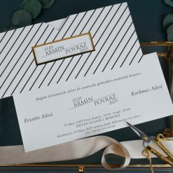 Faire Part Mariage Rayure Chic