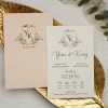 Faire Part Mariage Saumon Chic