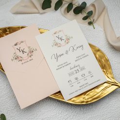 Faire Part Mariage Saumon Chic