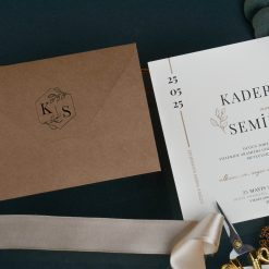 Faire Part Mariage Sobre Kraft