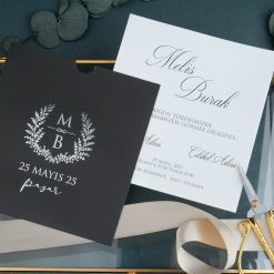 Faire-Part de Mariage Noir Chic