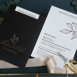 Faire-Part de Mariage Noir Intemporel