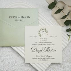 Faire Part Mariage La Douceur des Feuilles d'Amour