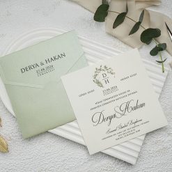 Faire Part Mariage La Douceur des Feuilles d'Amour