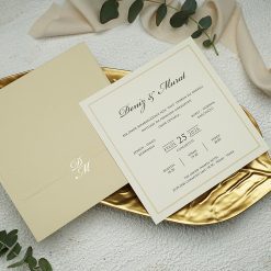 Faire Part Mariage Beige Lumineux