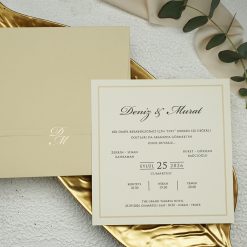 Faire Part Mariage Beige Lumineux