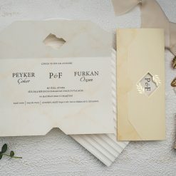 Faire Part Mariage Beige Tendre