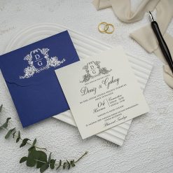 Faire Part Mariage Bleu Roi Intense
