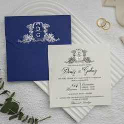 Faire Part Mariage Bleu Roi Intense