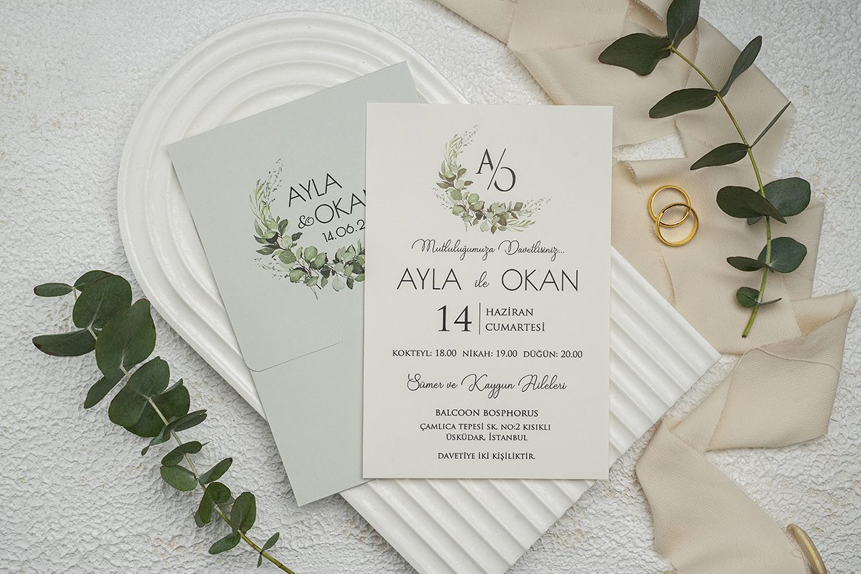 Faire Part Mariage Cérémonie en Fleurs