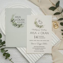 Faire Part Mariage Cérémonie en Fleurs