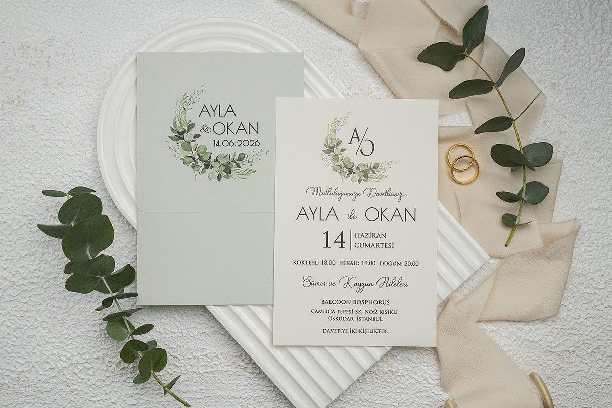 Faire Part Mariage Cérémonie en Fleurs