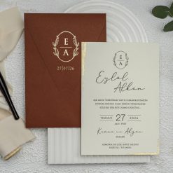 Faire Part Mariage Éclat Enveloppe Rouge