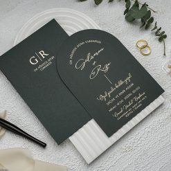 Faire Part Mariage Élégance Florale en Courbes