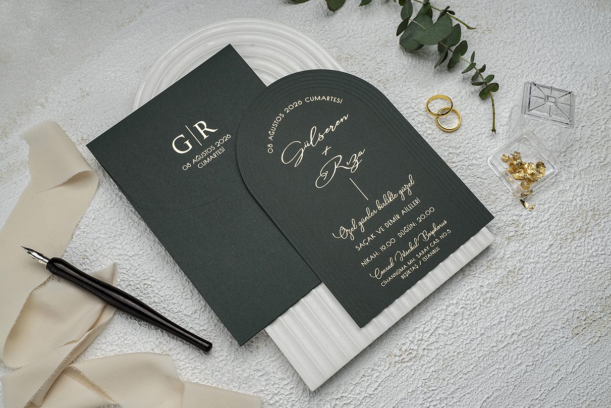 Faire Part Mariage Élégance Florale en Courbes