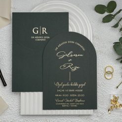 Faire Part Mariage Élégance Florale en Courbes